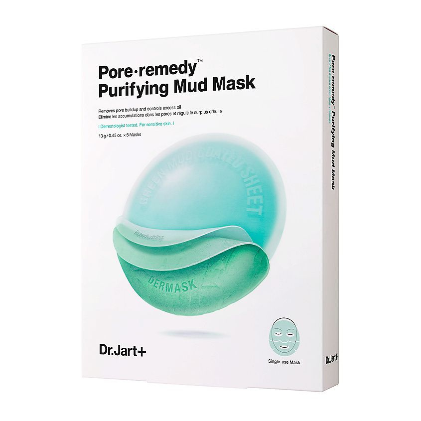 DR. JART+ Обновляющая маска для лица с зеленой глиной Pore Remedy 13 гр. x 5 шт.  #1
