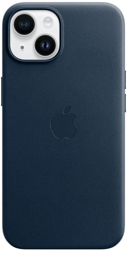 Кожаный чехол MagSafe для iPhone 15 / Анимация NFC / Leather Case with MagSafe для Айфон 15 , Indigo #1