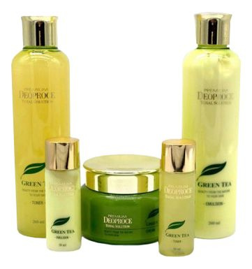 Набор: Тонер, Эмульсия, Крем DEOPROCE PREMIUM GREENTEA TOTAL SOLUTION 3 SET260мл*2,  #1