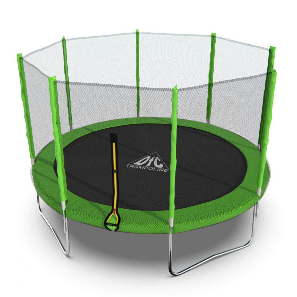 Батут DFC Trampoline Fitness 12ft наружн.сетка, св.зел. (366см) 12FT-TR-LG #1