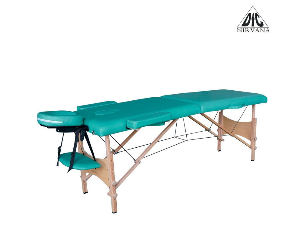 Массажный стол складной DFC NIRVANA, Optima, цвет зеленый, кушетка косметологическая, для массажа, с #1