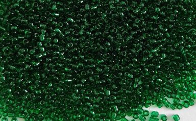 Бисер "ASMAR" размер №12, вес: 450 г, цвет - зелёный прозрачный  #1