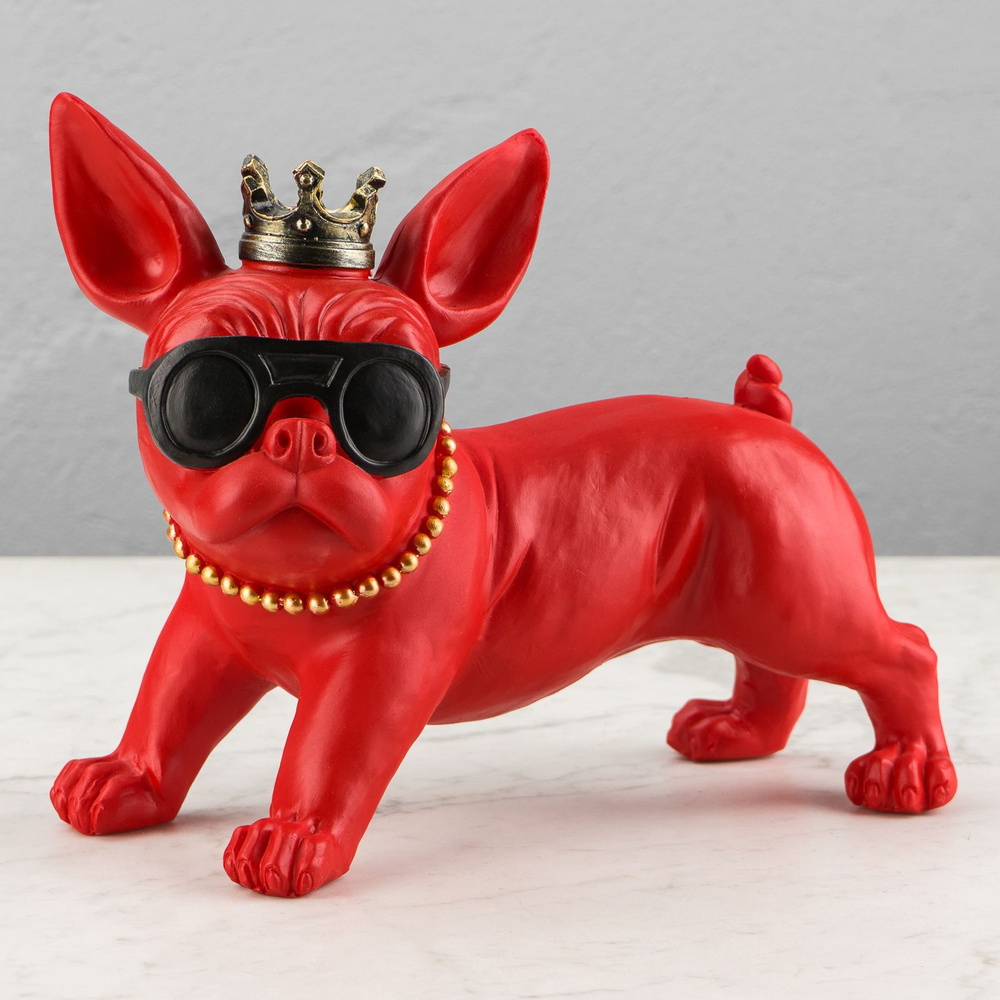 Статуэтка Frenchie With Sunglasses Red #1