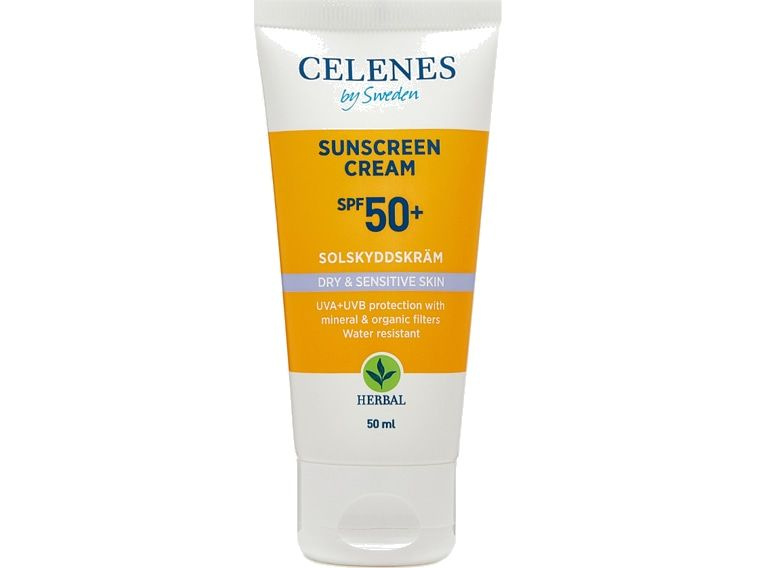 Солнцезащитный крем для лица SPF50+ Celenes DRY & SENSITIVE SKIN #1