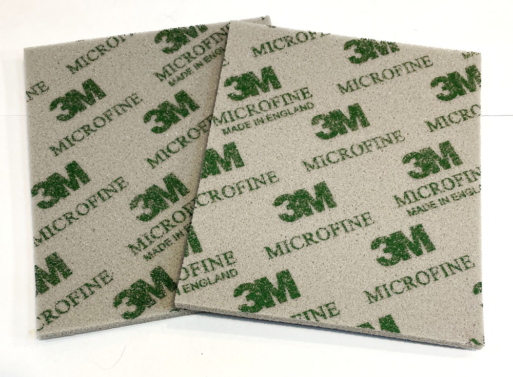 Абразивная губка 3M Softback микротонкое зерно Microfine Р1000-1200, 115*140мм, комплект -2шт.  #1