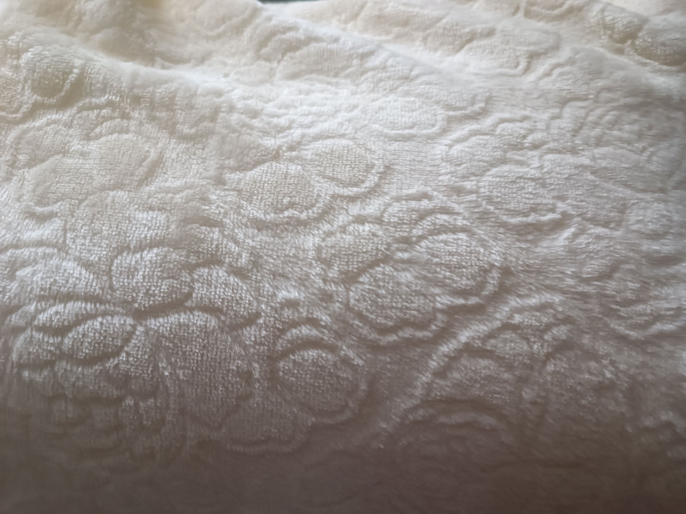 Ткань для шитья велсофт 180х140 см, молочный, номер 4 #1