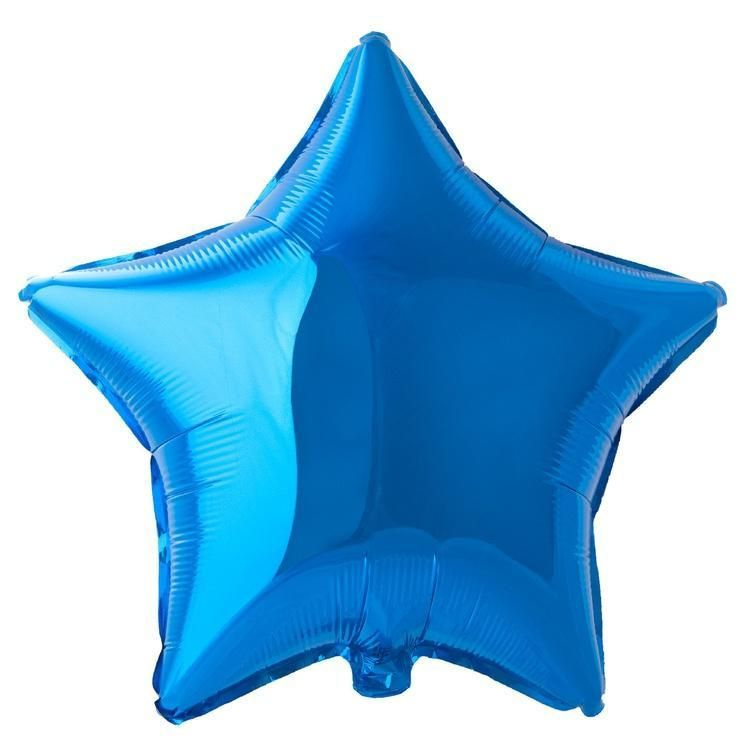 Воздушный шар, Весёлая затея, Звезда Blue, металлик #1