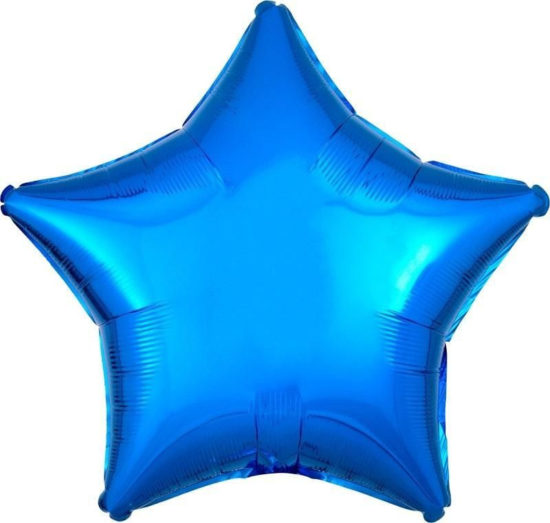 Воздушный шар, Весёлая затея, Звезда Blue металлик США #1