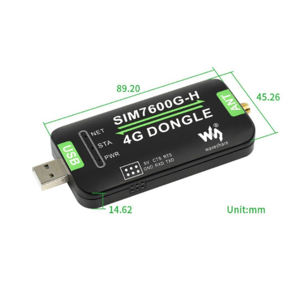 Модуль Waveshare 4G DONGLE, совместимый с Raspberry Pi GNSS Global ...