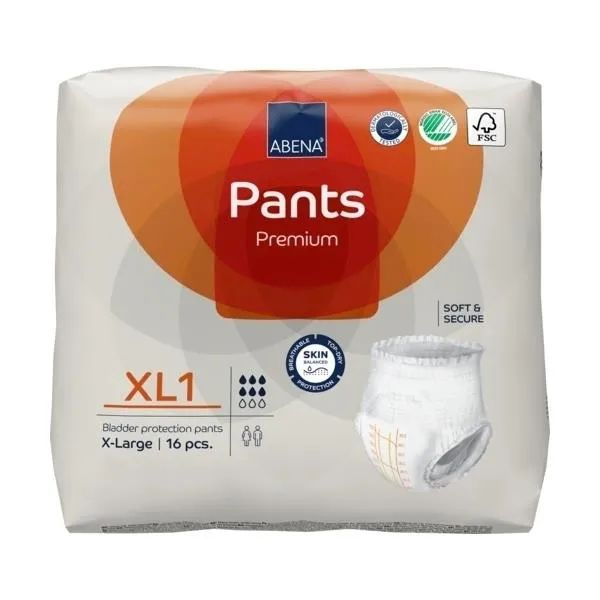 Подгузники-трусы Abena Pants XL1, объем талии 130-170 см, 16 шт. #1