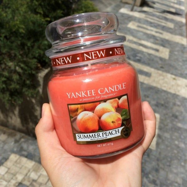 Yankee Candle Свеча ароматическая "летний персик", 13 см х 9.5 см, 1 шт  #1