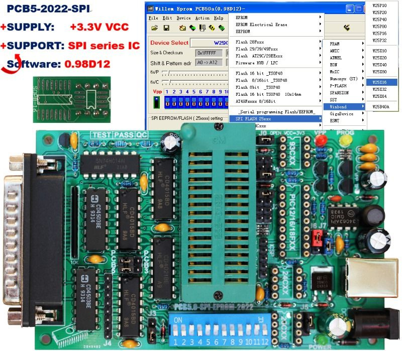 PCB5 Многофункциональный программатор Willem Programmer EPROM FLASH MCU ...