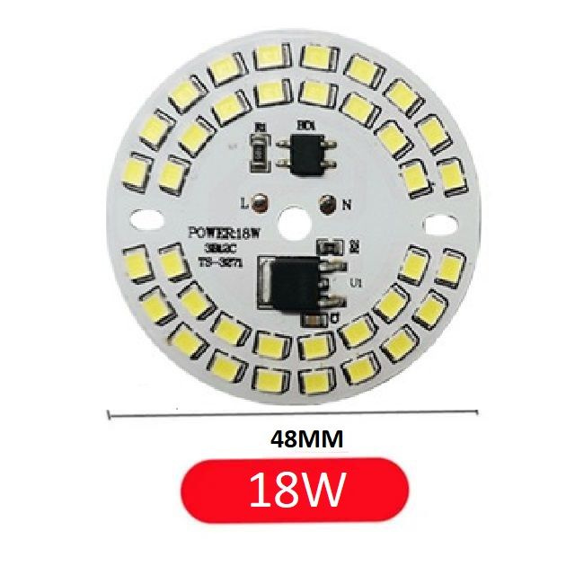 Алюминиевая круглая светодиодная плата (модуль) 18W 220V led smd 2835, белый теплый свет  #1