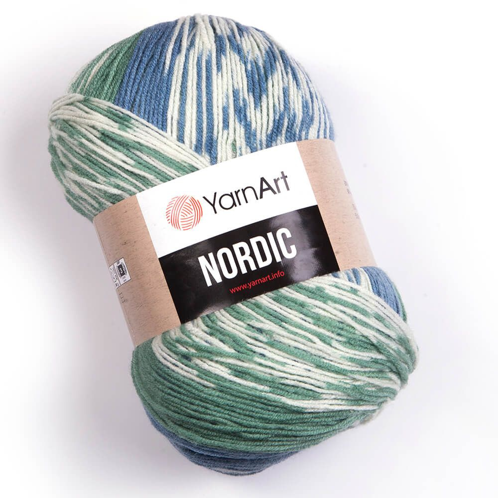 Пряжа для вязания YarnArt Nordic (ЯрнАрт Нордик), 20% шерсть, 80% акрил, 150г, 510м, 3 мотка  #1