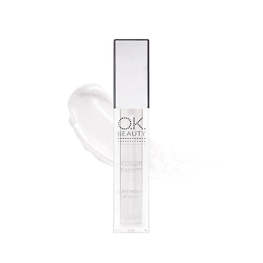 OK BEAUTY Легкий сияющий блеск для губ OK BEAUTY COLOR SALUTE LIGHT WEIGHT LIP GLAZE, Crystal 7 мл  #1