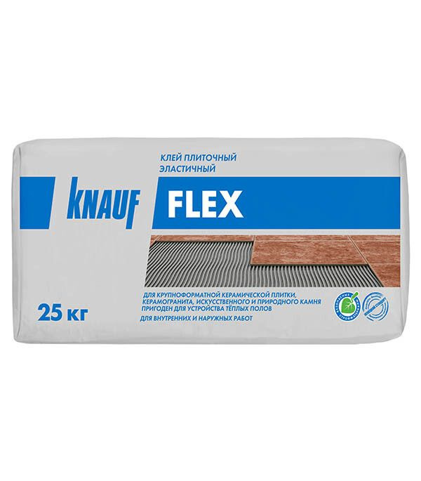 Клей для плитки/ керамогранита/ камня Knauf Флекс эластичный серый класс С2 S1 25 кг  #1