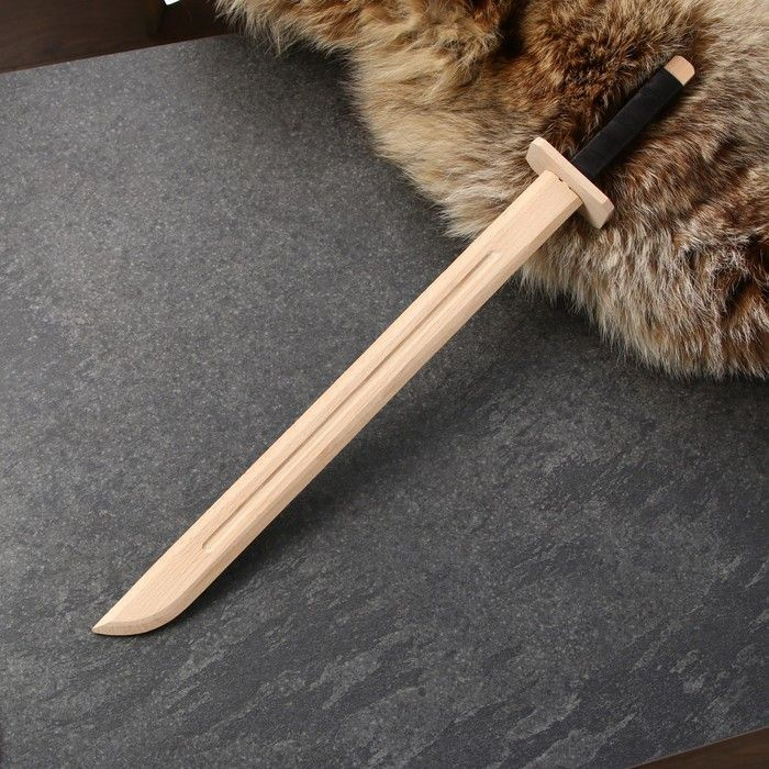 Сувенирное деревянное оружие "Катана", 60 см, массив бука  #1