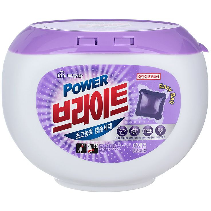 Mukunghwa Капсулы для стирки Power Bright Laundry Capsule Detergent (container), 52 шт  #1