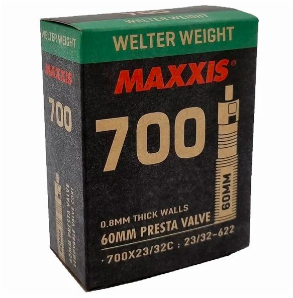 Велокамера MAXXIS WELTER WEIGHT 700X23/32C (23/32-622) 0.8 велонипель #1