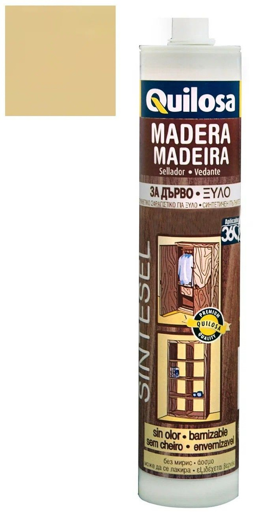 Герметик акрил-силиконовый для дерева Quilosa Madera Sintesel Бук 280 мл.  #1