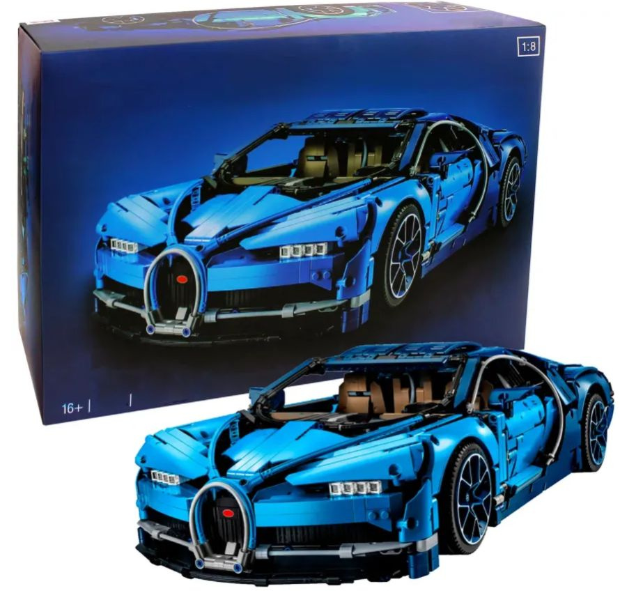 Конструктор Technic Bugatti Chiron / Бугатти Широн синий 6043 арт., 4031 дет. без пульта управления! #1