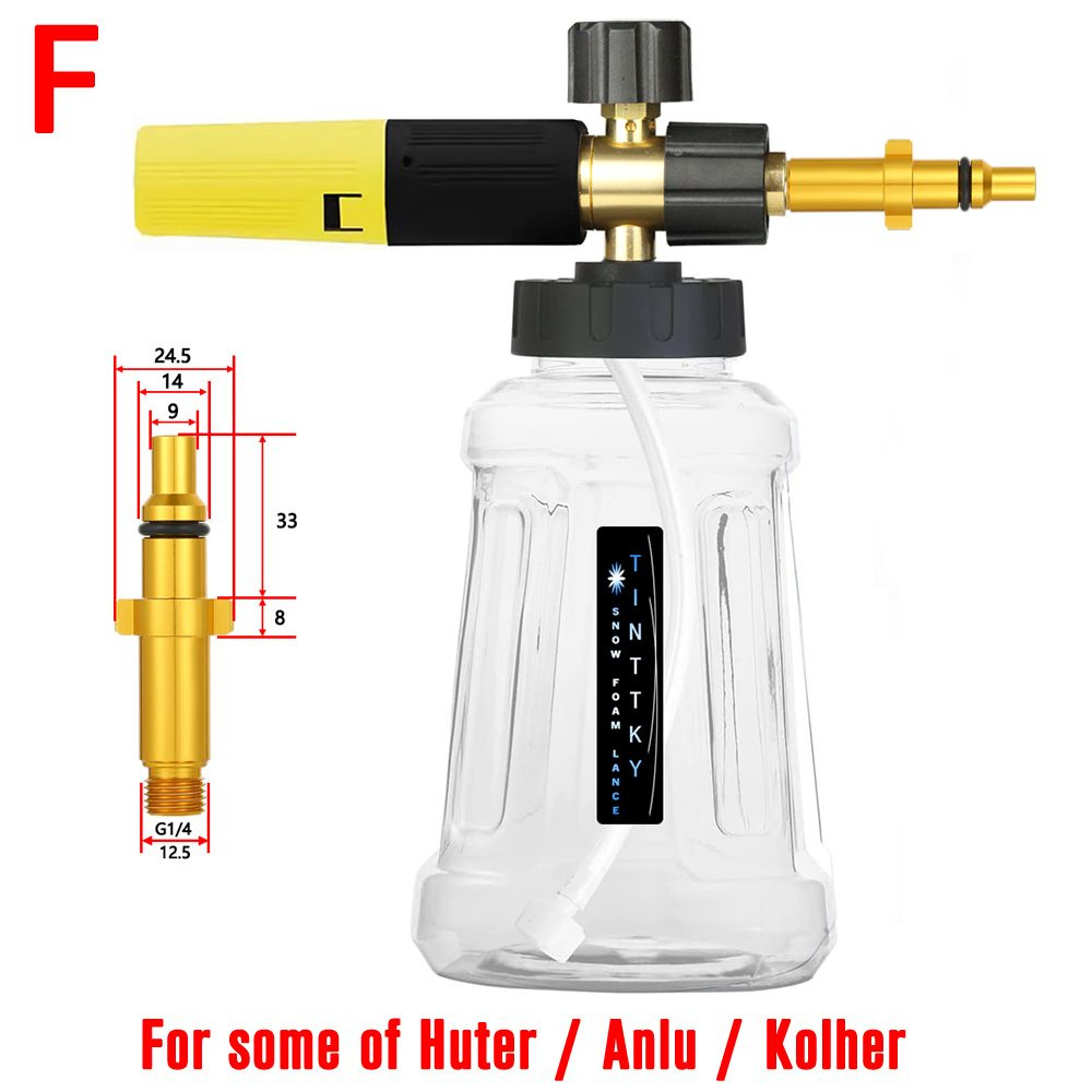 TINTTKYE Мойка высокого давления сопло Пенная насадка (пеногенератор) , с адаптером для Zurb Huter Anlu #1