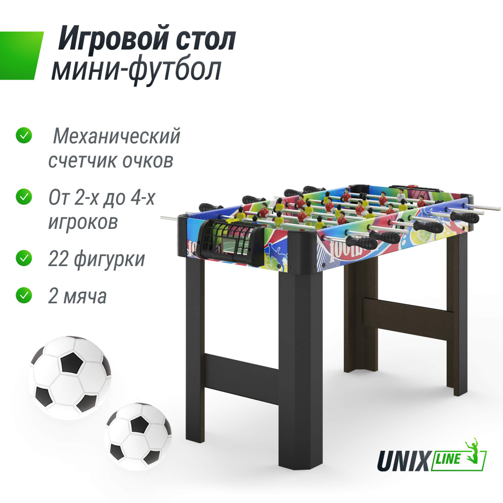 Игровой стол UNIX Line Мини Футбол - Кикер (101х42 cм) GTSU101X42CL #1
