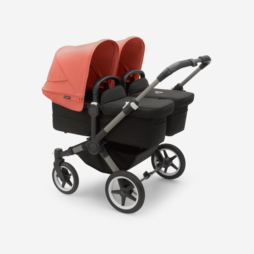 Коляска для двойни Bugaboo Donkey 5 Twin Graphite/Midnight black/Sunrise red #1