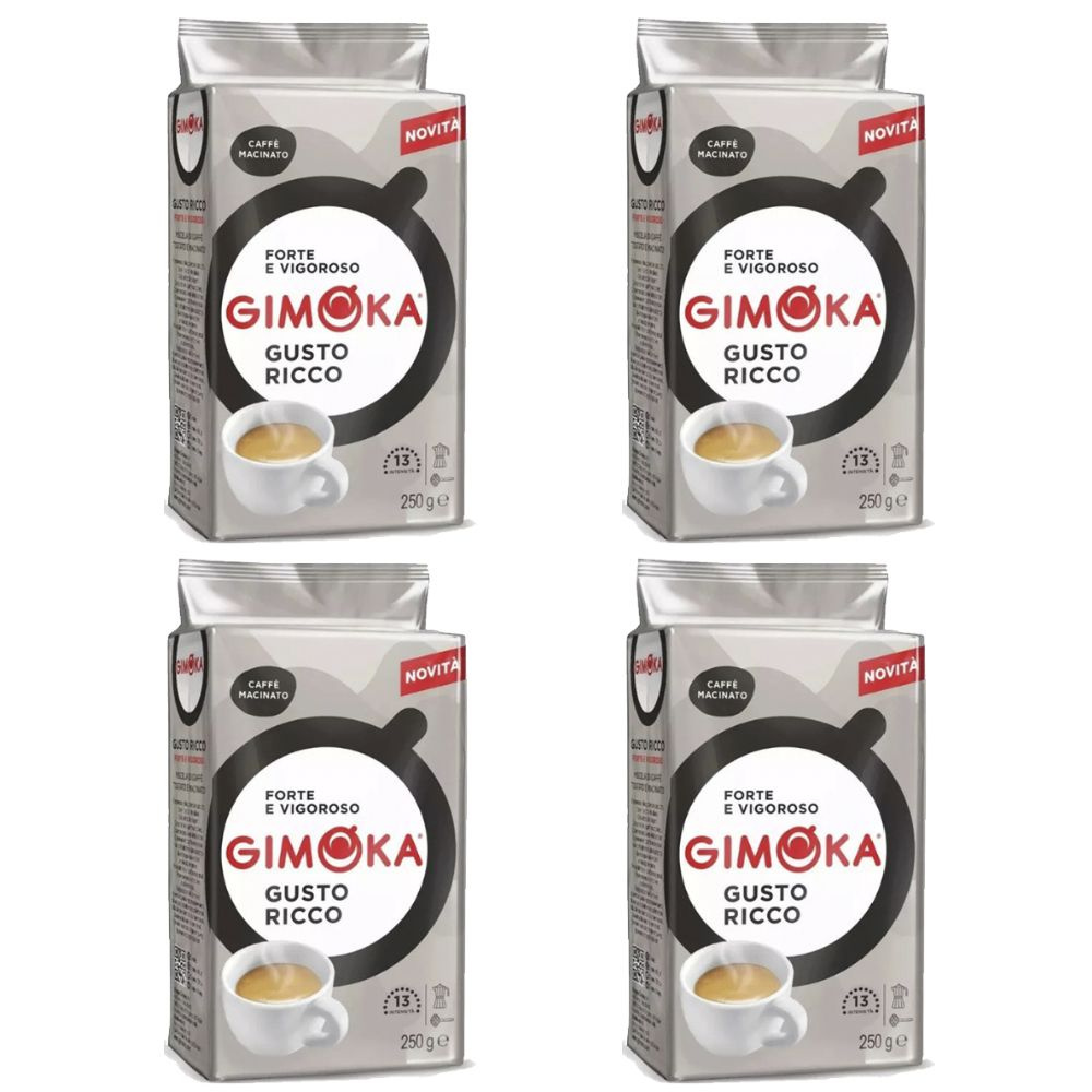 Кофе молотый Gimoka Gusto Ricco 250 г по 4 шт #1