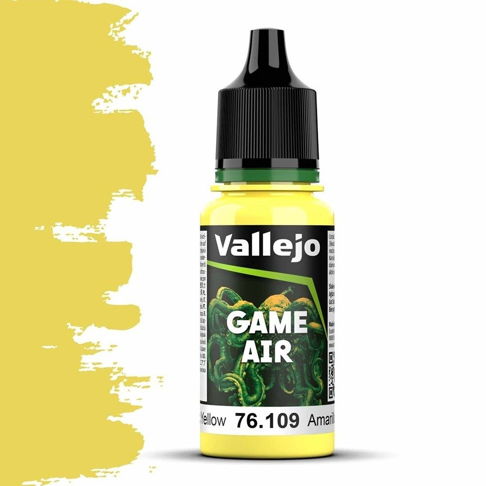 Краска для аэрографии Vallejo, серия "Game Air", цвет 76.109 (Toxic Yellow), 18 мл  #1