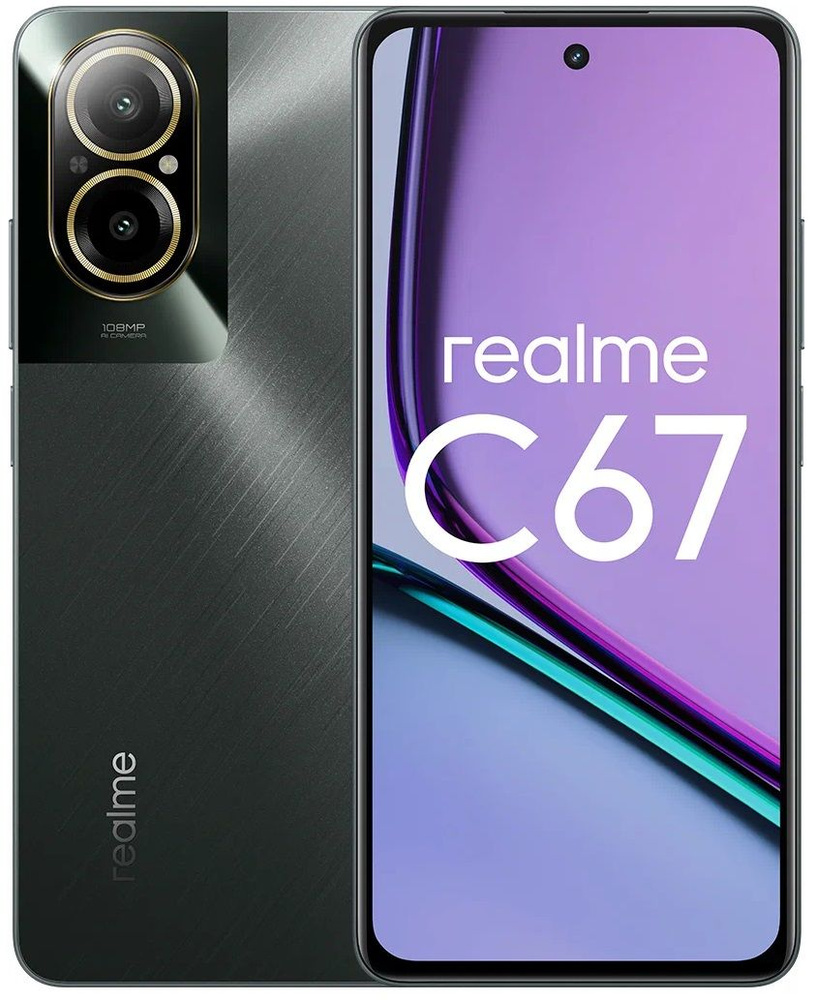 realme Смартфон C67 Ростест (EAC) 8/256 ГБ, черный #1