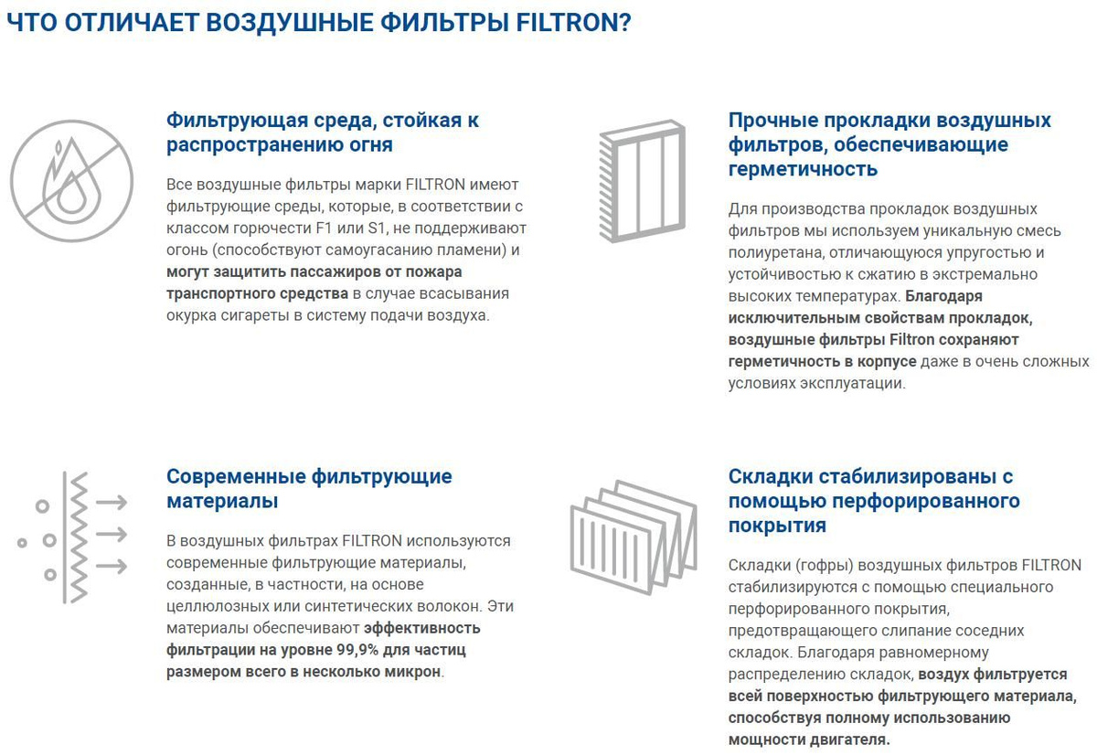 ФИЛЬТРУЮЩИЕ КОМПОНЕНТЫ FILTRON - ЭТО НАДЕЖНОСТЬ И РЕШЕНИЯ, УПРОЩАЮЩИЕ ИСПОЛЬЗОВАНИЕ ФИЛЬТРОВ