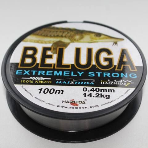 Монофильная леска для рыбалки Balsax Beluga Extremely Strong, 100 м, 0,40 мм, тест 14,2 кг.