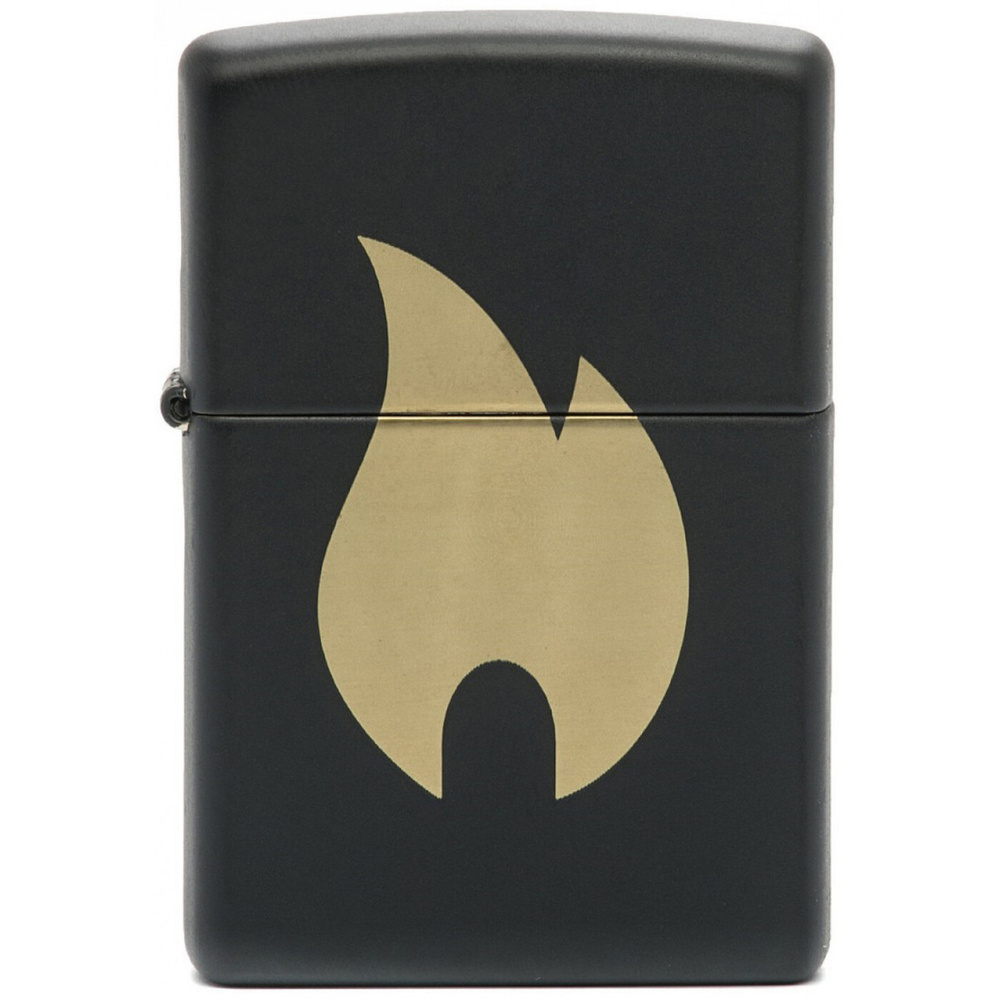 Зажигалка бензиновая ZIPPO Flame Black Matte #1