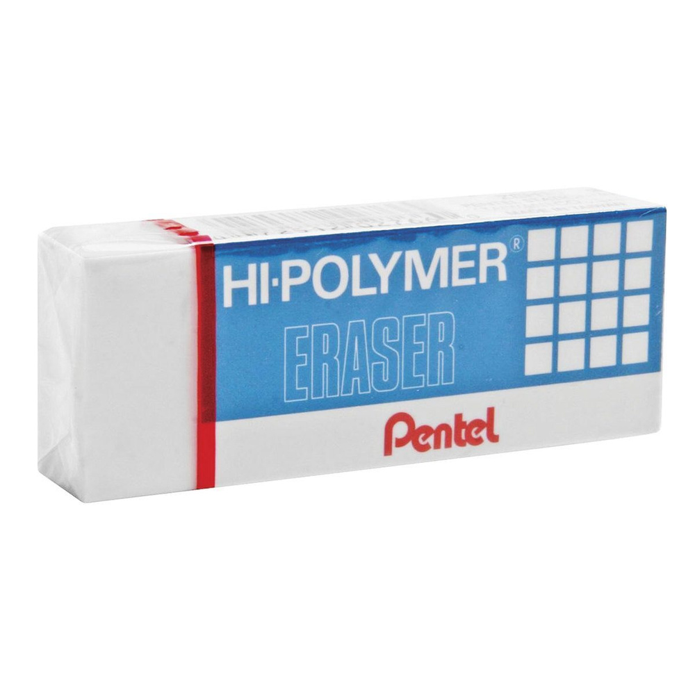 Резинка стирательная Pentel HI-POLYMER ERASER, 35х16х11,5 мм, белая (ZEH-03)  #1