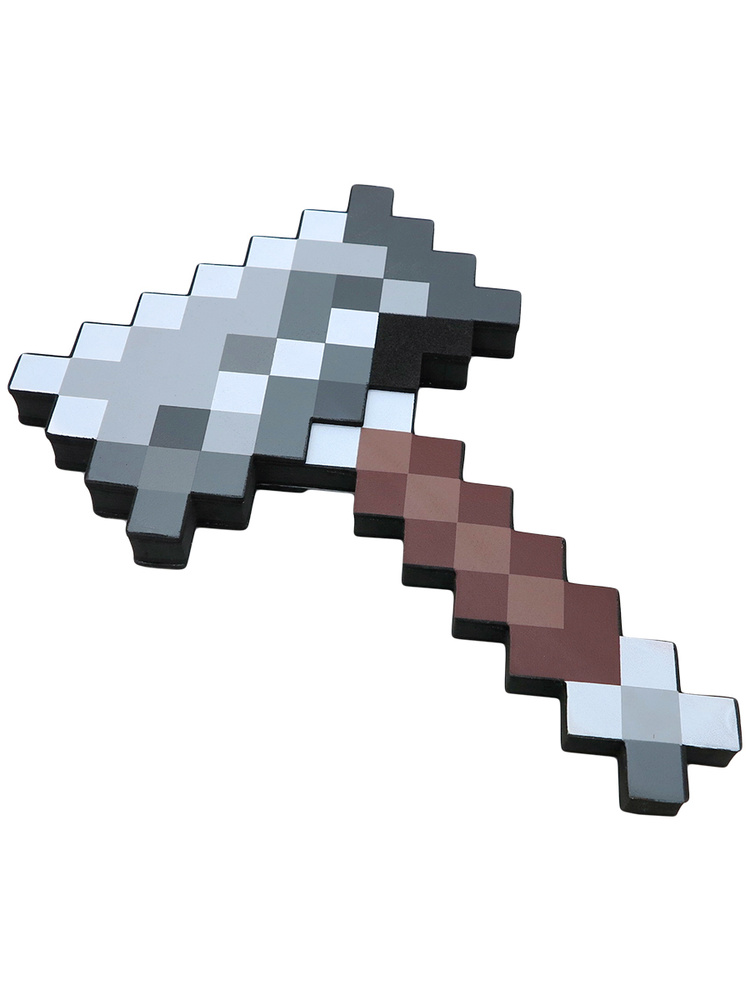 Оружие Майнкрафт (Minecraft) / Пиксельный молот 8Бит коричневый 30 см  #1