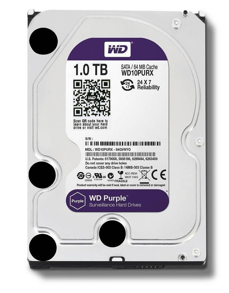 Western Digital 1 ТБ Внутренний жесткий диск (WD10PURZ)  #1