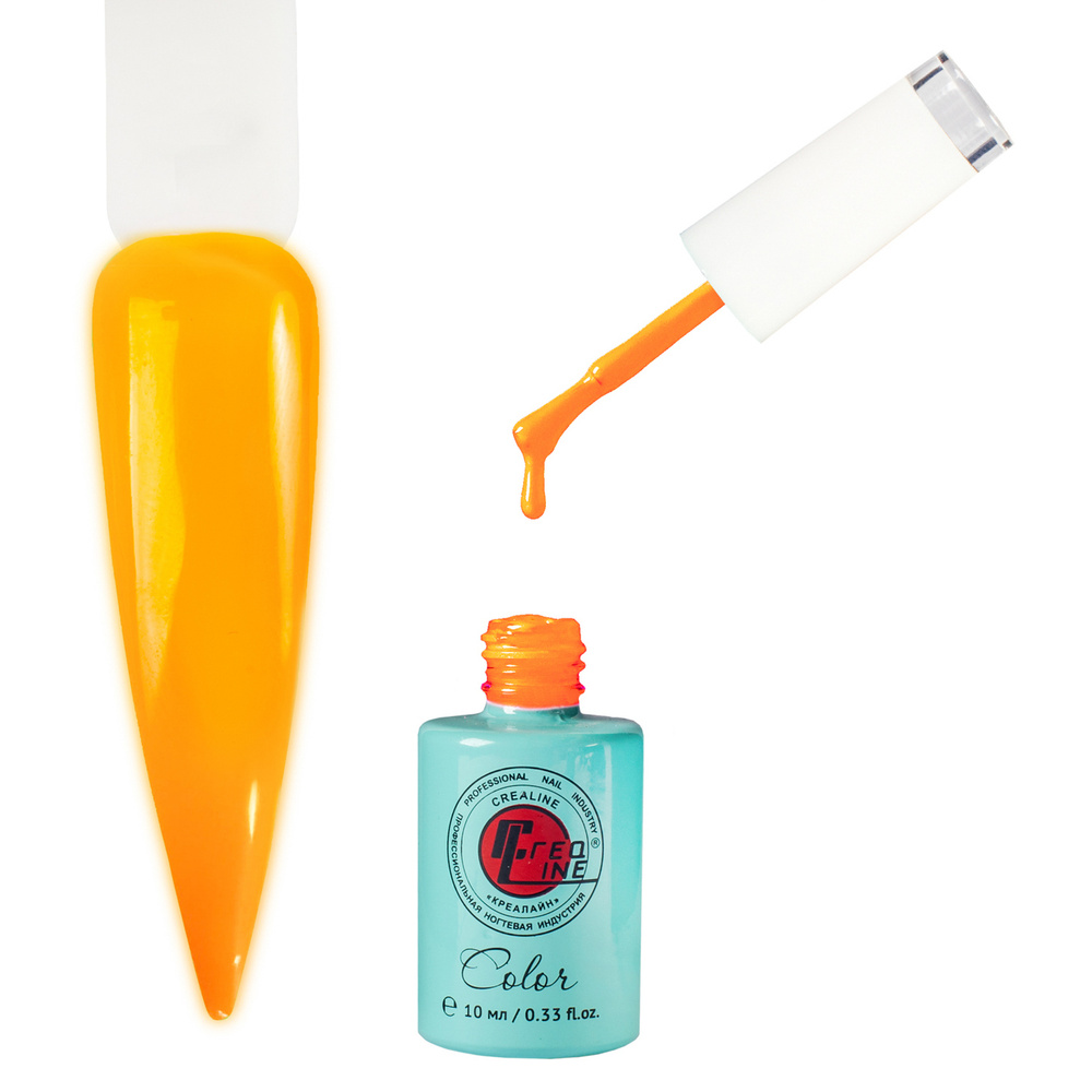 CreaLine Гель-лак UV серии "Бирюза" № GLB-023 Флуоресцентная- апельсин  #1