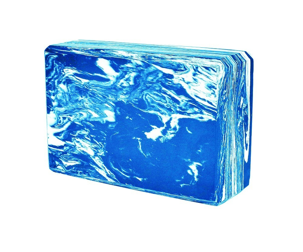 Блок для йоги CLIFF 23х15х8см, 120гр, Multicolor синий #1