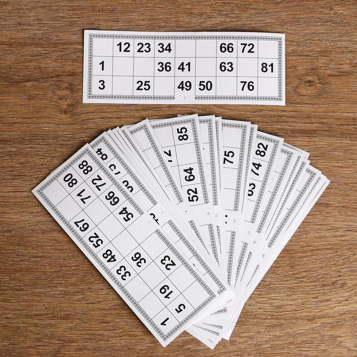 Карточки игровые для лото (набор 24 шт), 22х8 см #1
