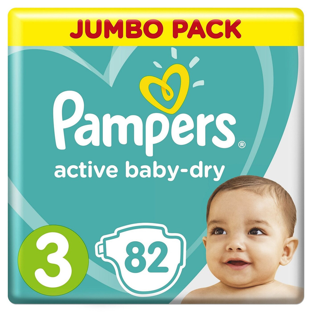 Pampers Подгузники Active Baby-Dry 3 6-10кг 82шт #1