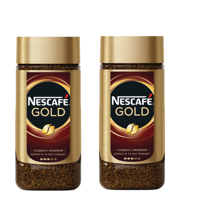 Кофе молотый в растворимом NESCAFE (Нескафе) "Gold", сублимированный, 190 г, стеклянная банка, 12135508 #1