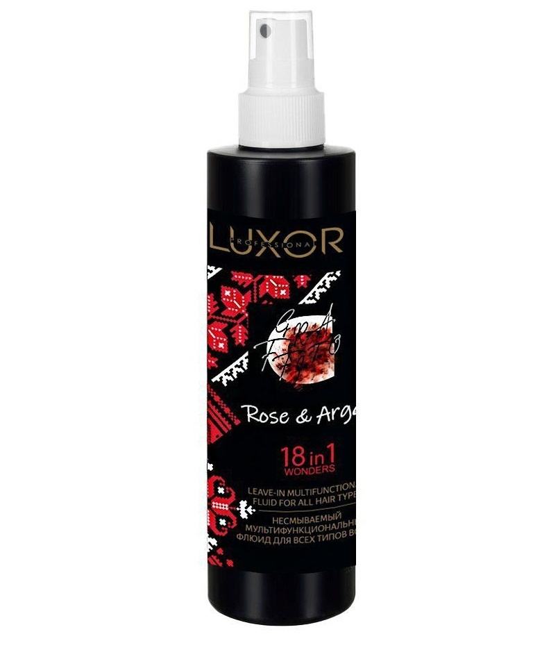 LUXOR Professional Несмываемый мультифункциональный флюид 18 в 1 для любого типа волос с арганой и розой, #1