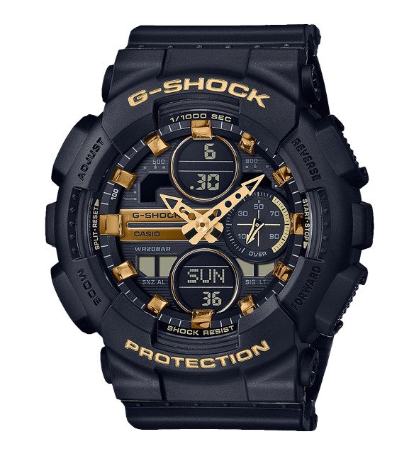 Противоударные женские наручные часы Casio G-Shock GMA-S140M-1A с подсветкой, будильником и секундомером #1