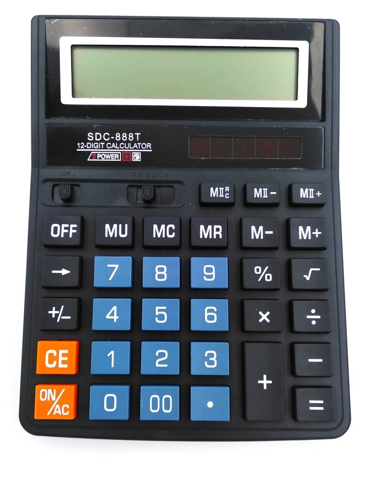 Калькулятор 12 разрядов настольный большой SDC-888T для вычислений, калькулятор для ЕГЭ для школы для #1