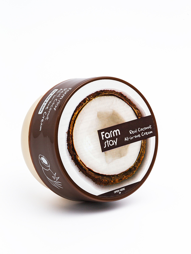 FarmStay Real Coconut All-in-one Cream Многофункциональный крем для ухода за кожей лица, шеи и зоны декольте #1