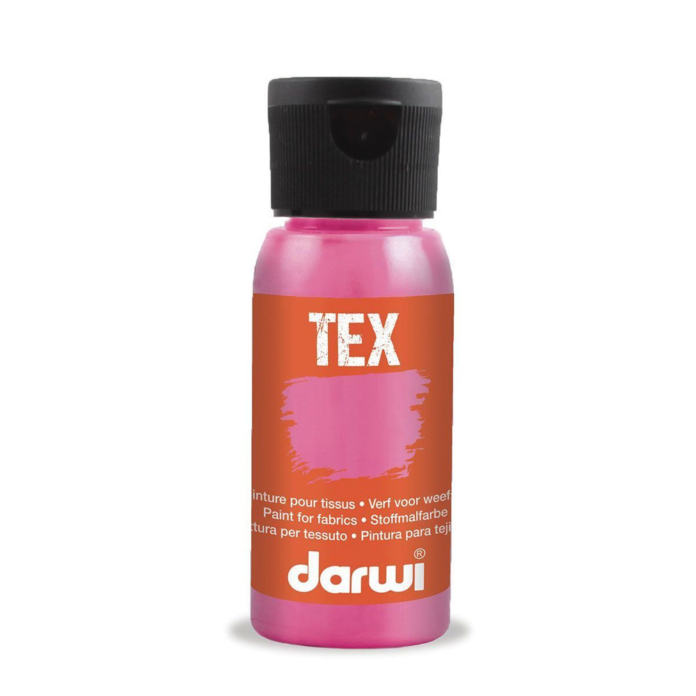 Краска для ткани 50 мл (478 розовый неон) Darwi TEX, 1 упаковка #1