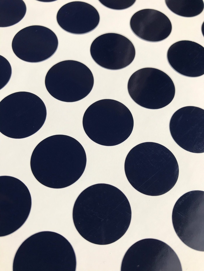 Наклейка круглая темно-синий глянец, диаметр 30 мм, "Фурнитура и Упаковка", 10 шт  #1