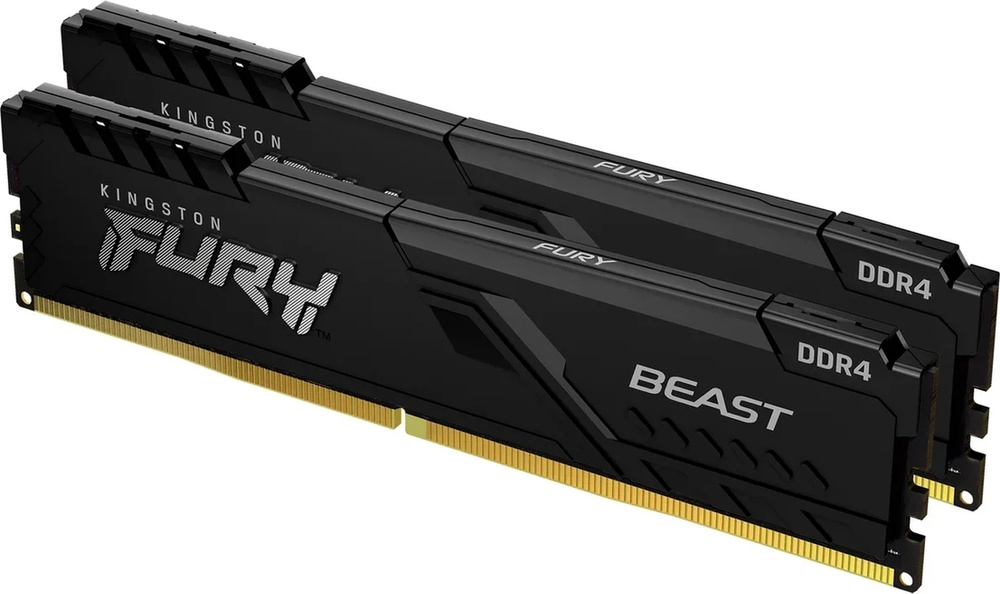 Kingston Оперативная память Beast Black DDR4 2666 МГц_341020 озон 2x8 ГБ (KF426C16BBK2/16)  #1