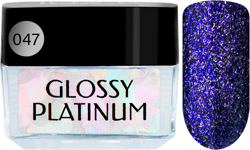 IRISK Гель-лак с шиммером Glossy Platinum, № 47 фиолетовый, 5 мл #1